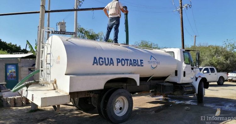 Se mantendrá vigente el reparto de agua potable en pipas en Los Cabos